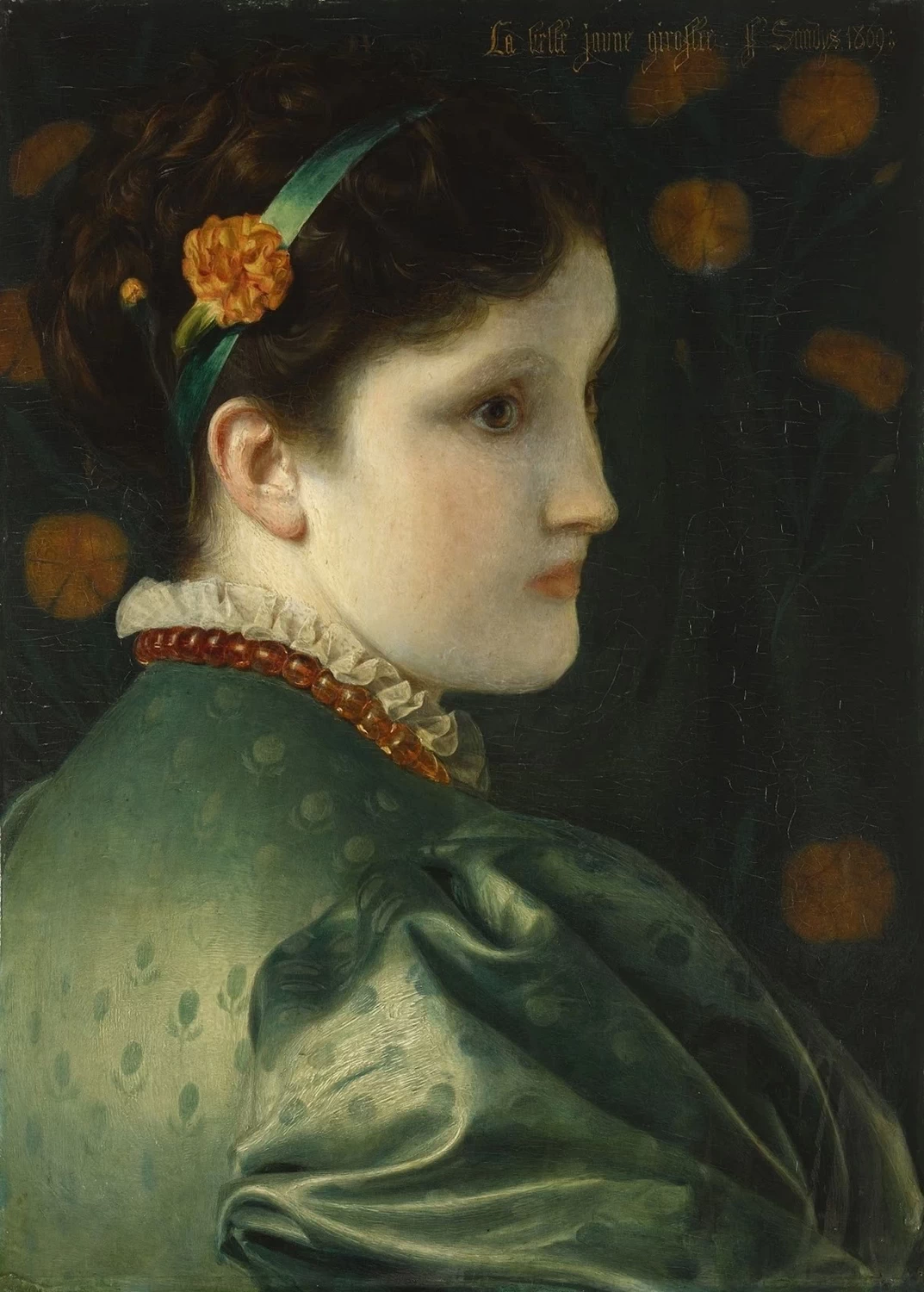 Frederick Sandys-20-I bellissimi chiodi di garofano gialli, 1869